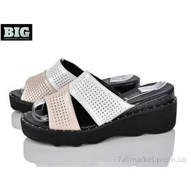 Шльопанці жіночі полегшені Літо 4083-1701-5 (8 пар р.36-41) "BIG" недорого оптом від прямого постачальника