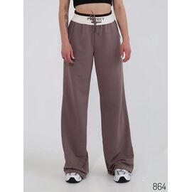 Фотография Штаны спортивные женские 864 brown р.42-48 "DORA" недорого оптом от прямого поставщика