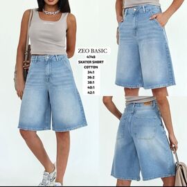 Фотография Шорты женские 4748 l.blue р.34-42 "Jeans Style" недорого оптом от прямого поставщика
