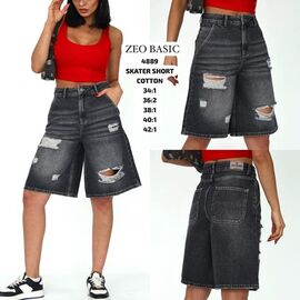Фотография Шорты женские 4889 black р.34-42 "Jeans Style" недорого оптом от прямого поставщика