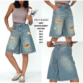 Фотография Шорты женские 4887 l.blue р.34-42 "Jeans Style" недорого оптом от прямого поставщика