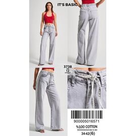 Фотография Джинсы женские 3738-12 l.grey р.34-42 "Jeans Style" недорого оптом от прямого поставщика