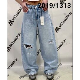 Фотография Джинсы женские 2019-1313 l.blue р.34-40 "Jeans Style" недорого оптом от прямого поставщика