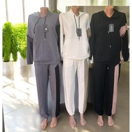 Костюм спортивний жіночий теплий P110 black р.42-50 "Phi Hung" недорого оптом від прямого постачальника