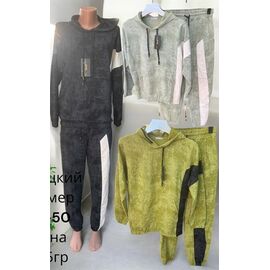 Костюм спортивний жіночий теплий P107 green р.42-50 "Phi Hung" недорого оптом від прямого постачальника