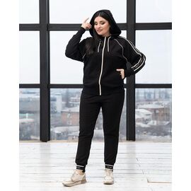 Фотография Костюм спортивный женский тёплый Д108 black р.XL-4XL "AZNA" недорого оптом от прямого поставщика