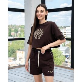 Фотография Костюм женский ЛД10 brown р.XS-L "AZNA" недорого оптом от прямого поставщика