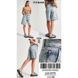 Фотография Шорты женские 3338-32 l.blue р.34-40 "Jeans Style" недорого оптом от прямого поставщика
