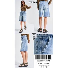 Фотография Шорты женские 3338-24 blue р.34-40 "Jeans Style" недорого оптом от прямого поставщика