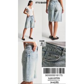 Фотография Шорты женские 3348-80 l.blue р.34-42 "Jeans Style" недорого оптом от прямого поставщика