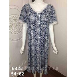 Нічна сорочка жіноча розміри 54-62 (2кв)"FLOWER" купити недорого від прямого постачальника