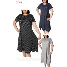 Плаття домашнє жіноче напівбатал розміри L-4XL (МІКС) "NICOLAS" недорого від прямого постачальника