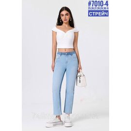 Фотография Женские стрейчевые двухцветные джинсы со стразами размерный ряд 25,26,27,28,29,30 "PARTNERS"