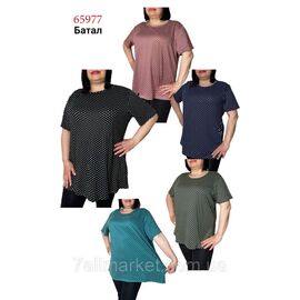 Футболка жіноча стильна батал р-ри 4XL-8XL (мікс кв) "NICOLAS" недорого від прямого постачальника