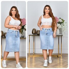 Спідниця жіноча 801 l.blue р.32-42 "Lady N" недорого оптом від прямого постачальника