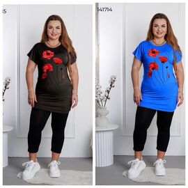 Фотография Футболка женская 41714 l.blue р.M-XL "Vehuiah" недорого оптом от прямого поставщика