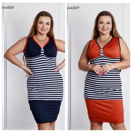 Фотография Сарафан женский 444507-1 orange р.2XL-4XL "Vehuiah" недорого оптом от прямого поставщика