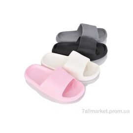 Шльопанці жіночі полегшені Літо 4086-219-1 mix (24 пар р.36-41) "Мир" недорого оптом від прямого постачальника