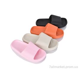 Шльопанці жіночі полегшені Літо 4086-219-4 mix (24 пар р.36-41) "Мир" недорого оптом від прямого постачальника