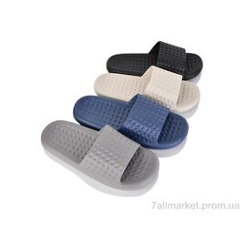 Фотография Шлепки мужские пляжные Лето 4085-T777-10 mix (24 пар р.40-45) "Мир" недорого оптом от прямого поставщика