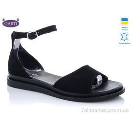 Фотография Босоножки женские летние Лето 82 чёрный замш (6 пар р.36-41) "Garti" недорого оптом от прямого поставщика