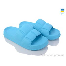 Шльопанці жіночі полегшені Літо Крок C95 бірюзовий (6 пар р.36-41) "Vladimir" недорого оптом від прямого постачальника