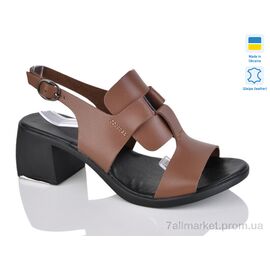 Босоніжки жіночі літні Літо 160 коричневий к. (6 пар р.36-41) "Sali" недорого оптом від прямого постачальника