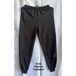 Штани спортивні чоловічі MH985 black р.46-54 "WELL" недорого оптом від прямого постачальника