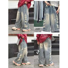 Фотография Джинсы детские на девочку 2565 l.blue р.120-170 "Meloria" недорого оптом от прямого поставщика