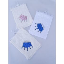 Дитячий плед на дівчинку 369-1 white-blue р.70*70 "Meloria" недорого оптом від прямого постачальника