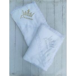 Дитячий плед на дівчинку ML487 white-silver р.70*70 "Meloria" недорого оптом від прямого постачальника