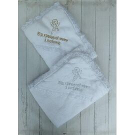 Дитячий плед унісекс ML489 white-gold р.70*70 "Meloria" недорого оптом від прямого постачальника