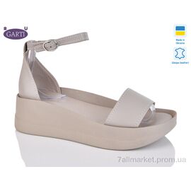 Фотография Босоножки женские летние Лето 0198 беж шкіра (6 пар р.36-40) "Garti" недорого оптом от прямого поставщика