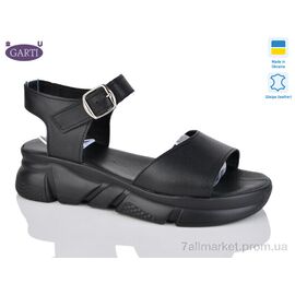 Фотография Босоножки женские летние Лето 0149 чорна шкіра (6 пар р.36-40) "Garti" недорого оптом от прямого поставщика