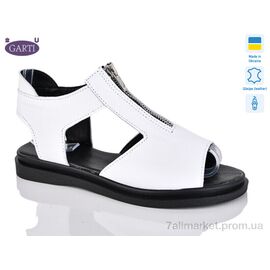 Фотография Босоножки женские летние Лето 0127 біла шкіра (6 пар р.36-40) "Garti" недорого оптом от прямого поставщика