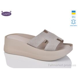 Фотография Шлепки женские облегченные Лето 0094 беж замш (6 пар р.36-40) "Garti" недорого оптом от прямого поставщика