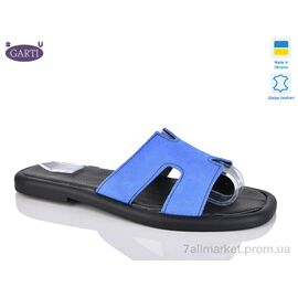Шльопанці жіночі полегшені Літо 84 блакитний замш (6 пар р.36-40) "Garti" недорого оптом від прямого постачальника