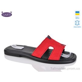 Шльопанці жіночі полегшені Літо 84 червоний замш (6 пар р.36-40) "Garti" недорого оптом від прямого постачальника
