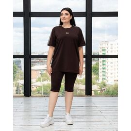Фотография Костюм женский ЛД18 brown р.XL-4XL "AZNA" недорого оптом от прямого поставщика