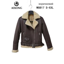 Фотография Куртка женская зимняя W8817 brown р.S-2XL "Immei" недорого оптом от прямого поставщика