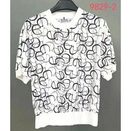 Фотография Футболка женская 9829-2 white р.52-62 "LIDA" недорого оптом от прямого поставщика