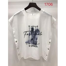 Фотография Футболка женская 1706 white р.52-62 "LIDA" недорого оптом от прямого поставщика