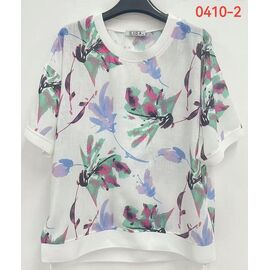 Фотография Футболка женская 0410-2 white р.52-62 "LIDA" недорого оптом от прямого поставщика