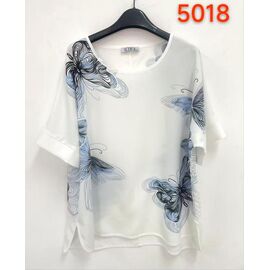 Фотография Футболка женская 5018 white р.52-62 "LIDA" недорого оптом от прямого поставщика