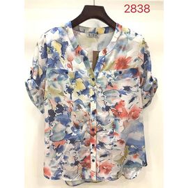 Сорочка жіноча літня 2838 l.blue р.52-62 "LIDA" недорого оптом від прямого постачальника