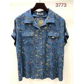 Сорочка жіноча літня 3773 blue р.52-62 "LIDA" недорого оптом від прямого постачальника