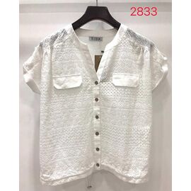Сорочка жіноча літня 2833 white р.52-62 "LIDA" недорого оптом від прямого постачальника