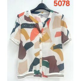 Сорочка жіноча літня 5078 beige р.52-62 "LIDA" недорого оптом від прямого постачальника