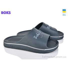 Шльопанці чоловічі пляжні Літо 520-018 синій (8 пар р.40-45) "Roks" недорого оптом від прямого постачальника