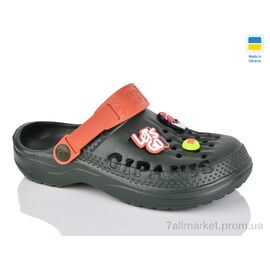 Крокси дитячі літні Літо CC009 хакі (8 пар р.30-35) "DeMur" недорого оптом від прямого постачальника